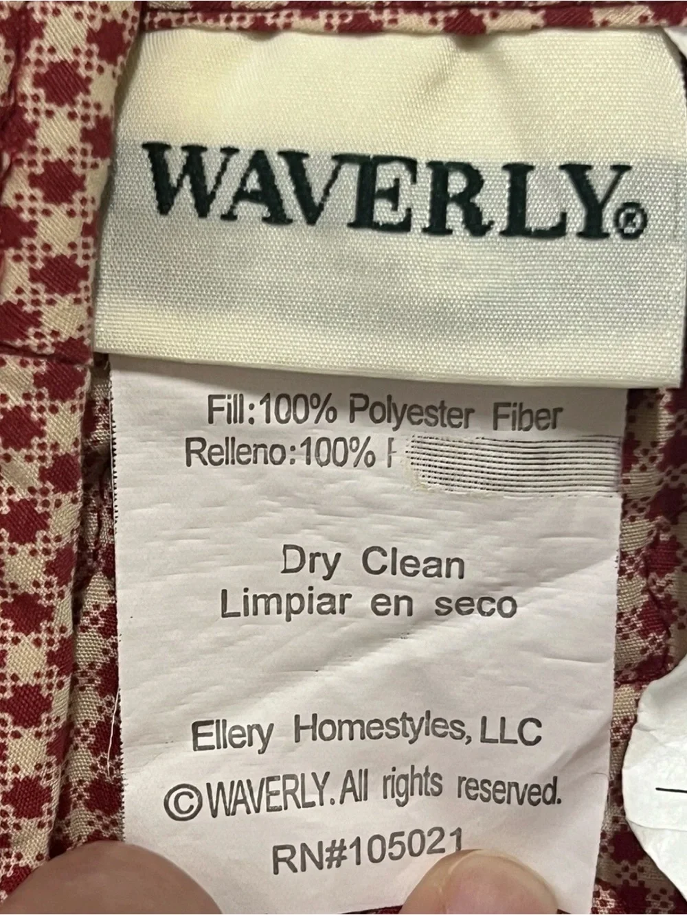 Waverly quilted tab